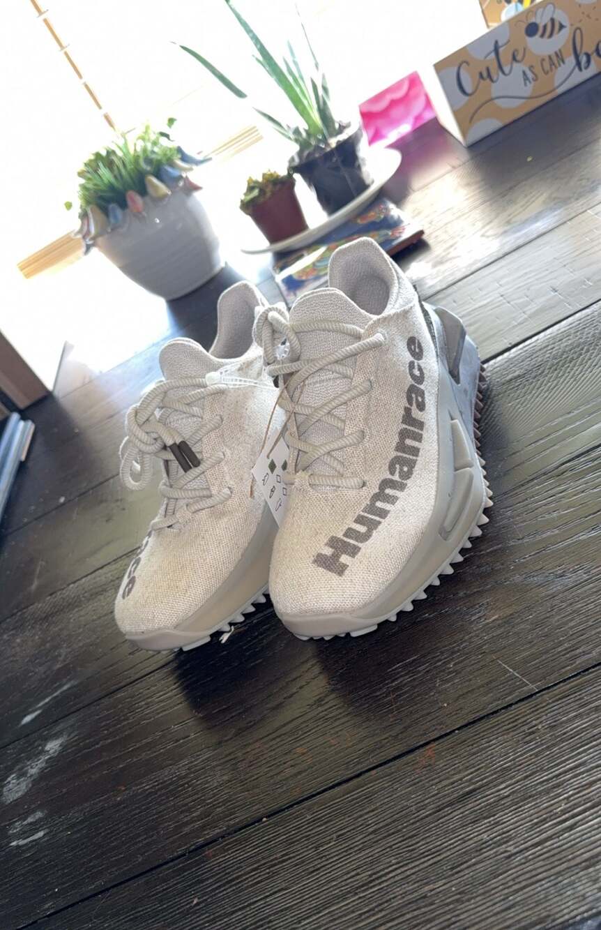 Adidas Pharrell x NMD_S1 Mahbs 'Oatmeal' Athletic Shoes